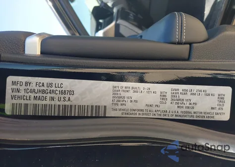 2024 Jeep Grand Cherokee Limited 4X4 z USA, uszkodzony, nr VIN 1C4RJHBG4RC168703